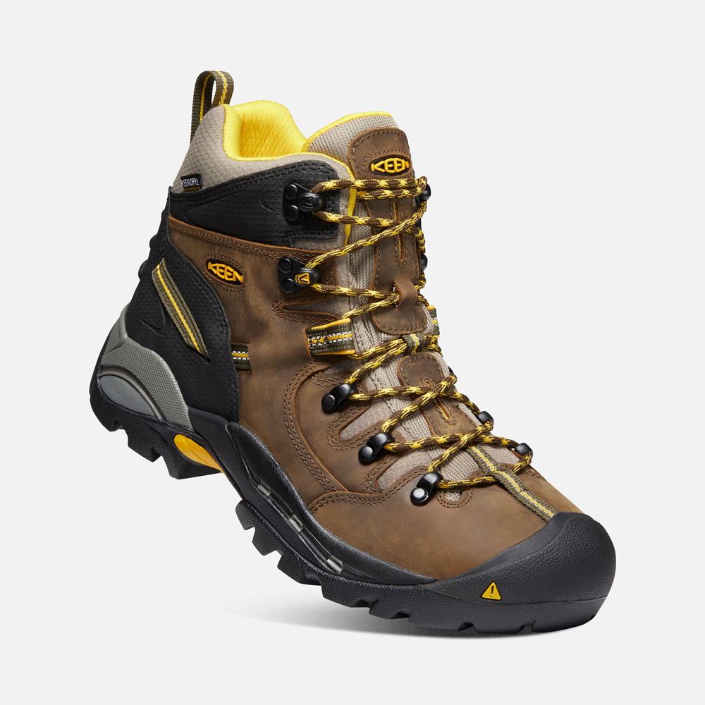 Botte de Travail Keen Homme Marron/Noir | Pittsburgh 6\" (Steel Toe) | TCRZL-6790